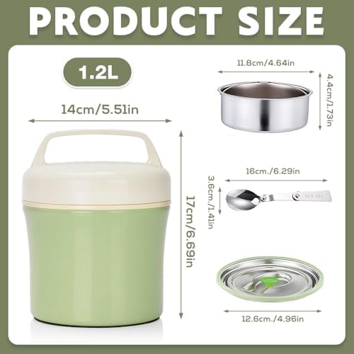 ADDLIVE Thermobehälter für Essen 1200ML - Warmhaltebehälter für Kinder & Erwachsene, Edelstahl Thermobox mit Klapplöffel