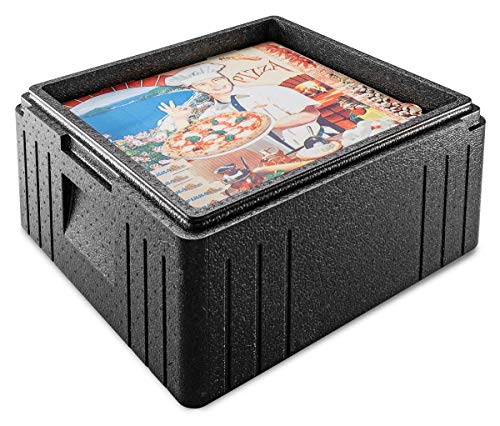 ThermoHauser EPP-Thermobox Pizza Eco Line inklusive Deckel -Perfect für Pizzalieferservice - 22 Liter Volumen - 41 x 41 