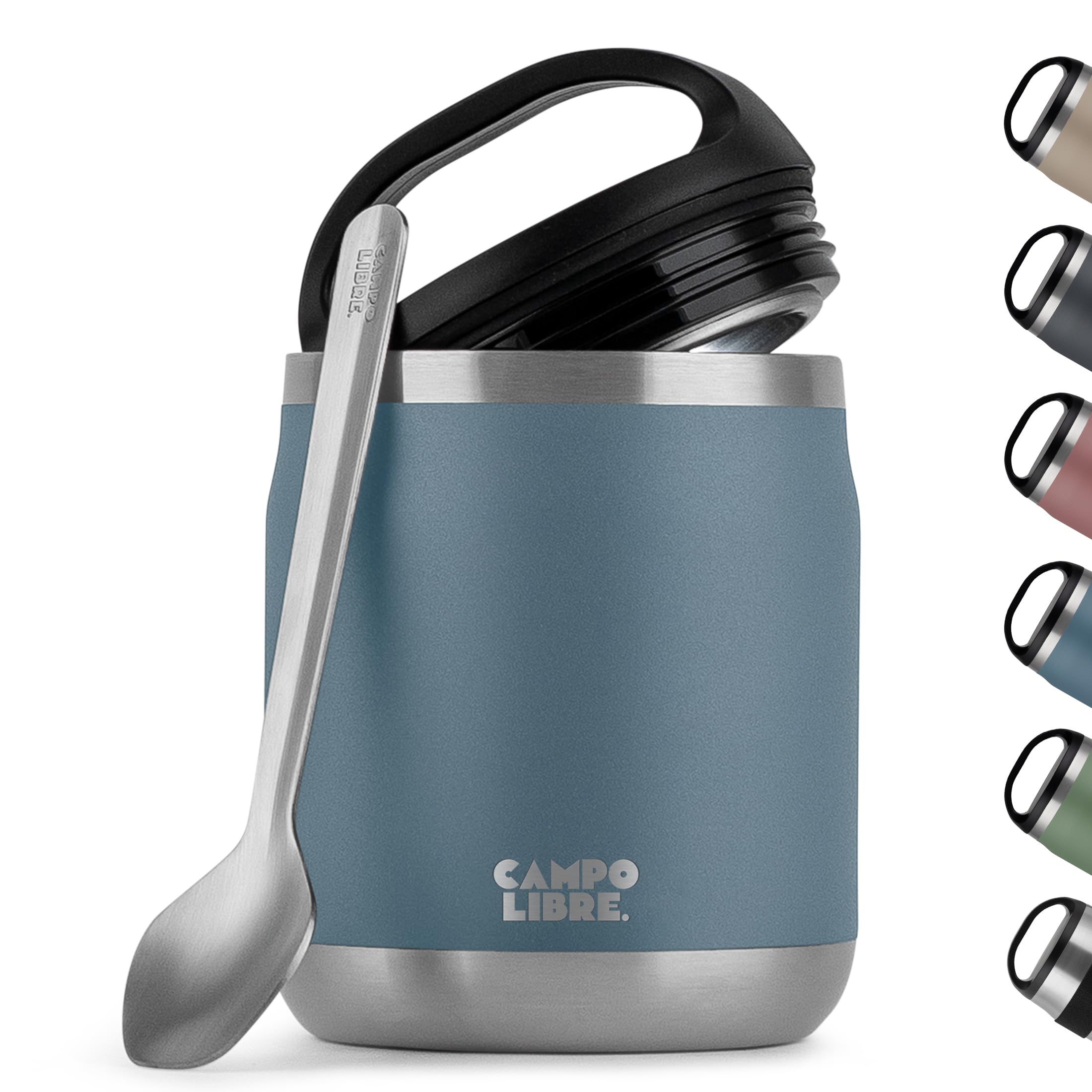  Campo Libre.® Thermobecher für Warmhaltebox und Essen - Edelstahl, Blue, 600ml
Campo Libre.® Thermo-Essensbehälter Löf