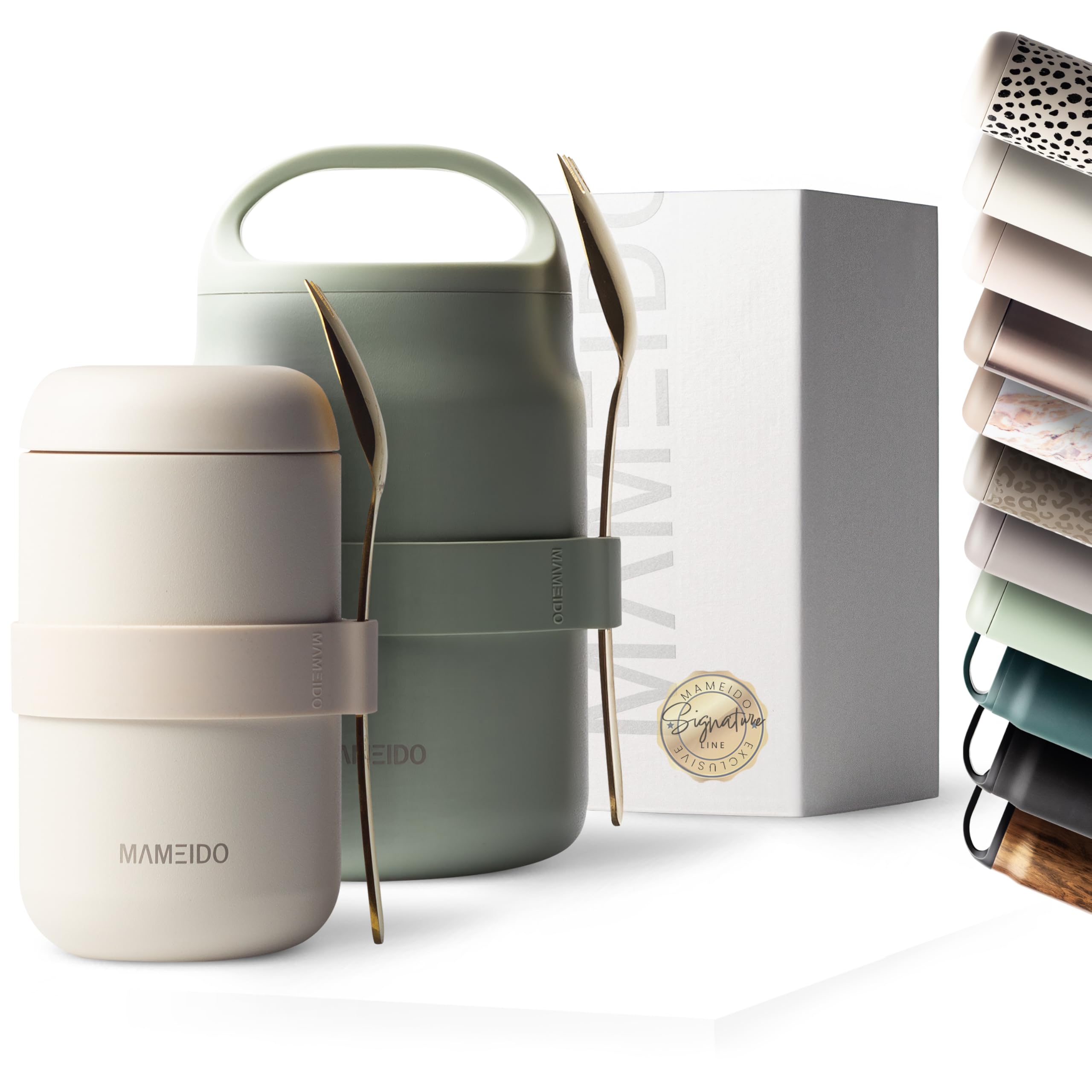  MAMEIDO Thermobehälter für Essen, Edelstahl, 500 ml, Ideal für Joghurt und Eis
| MAMEIDO Müslibecher to go, Thermobeche